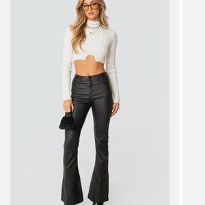 Edikted flare leather pants